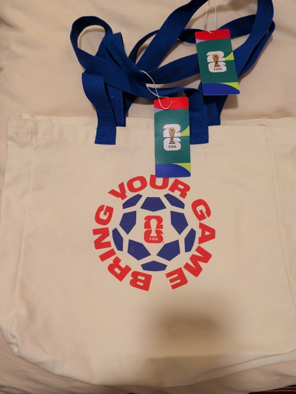 FIFA World Cup 2026 Tote Bag Official Volunteer Canvas Soccer Choose Design NWT